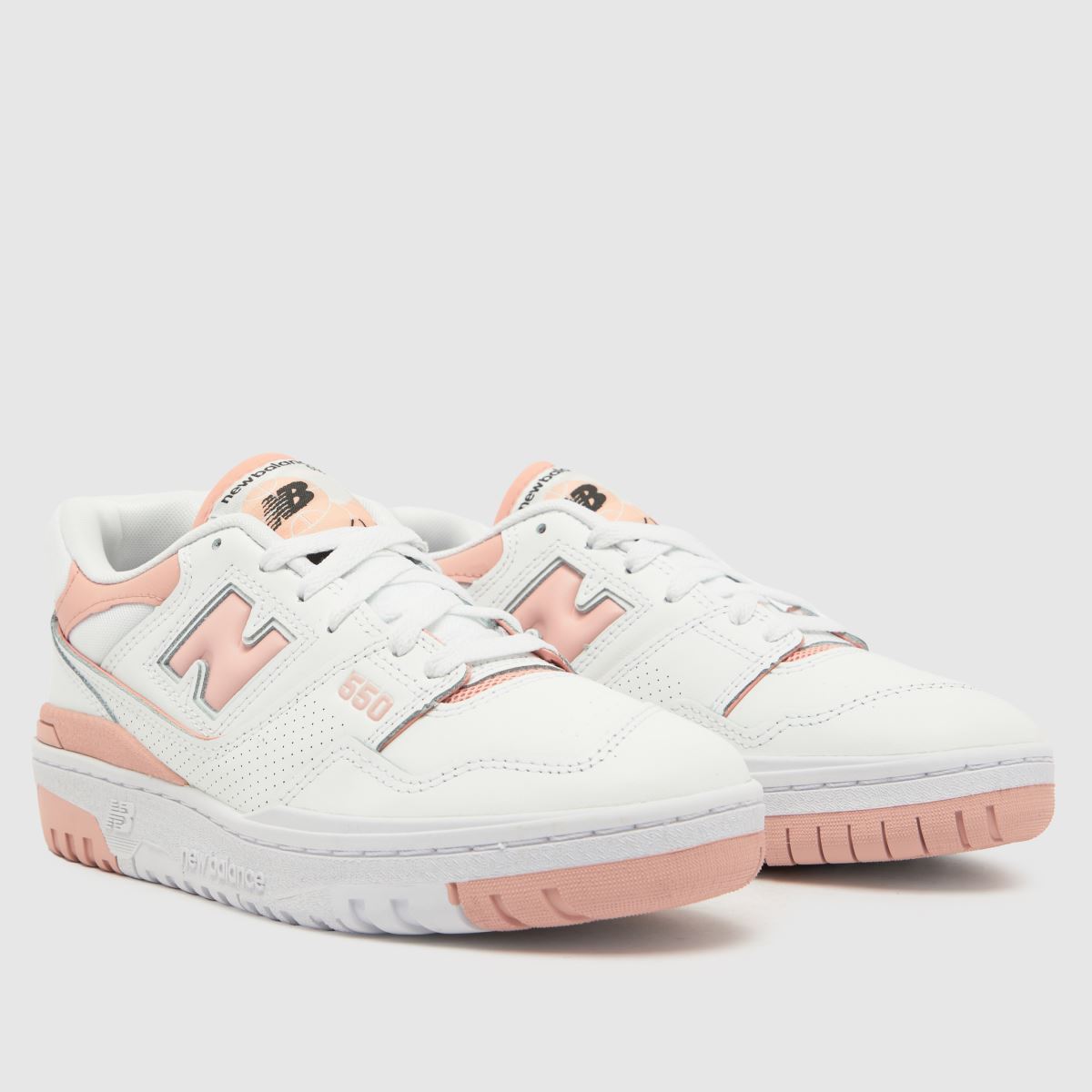 New Balance bb550 cipők fehér és rózsaszín színben