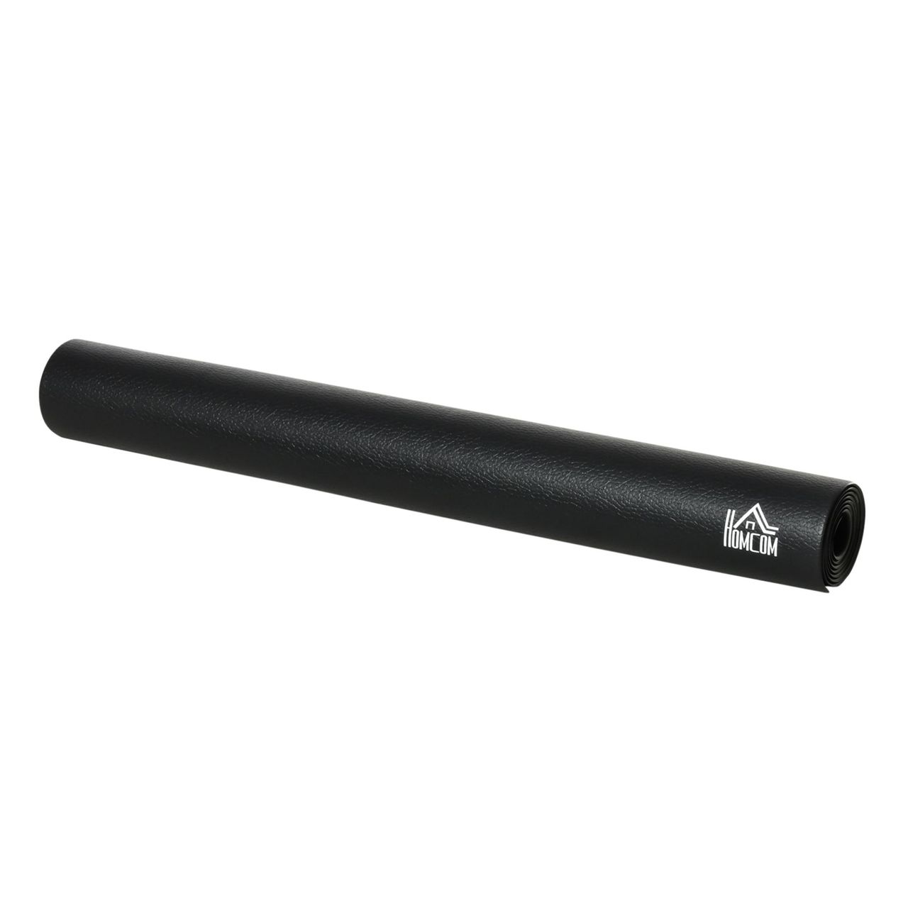 HOMCOM Bodenschutzmatte für Fitnessgeräte Sport Multifunktionsmatte Gymnastikmatten Yogamatten Anti-Rutsch Fitnessgerät für Heimtrainer Crosstrainer Laufband Schwarz 180 x 90 x 0,6 cm