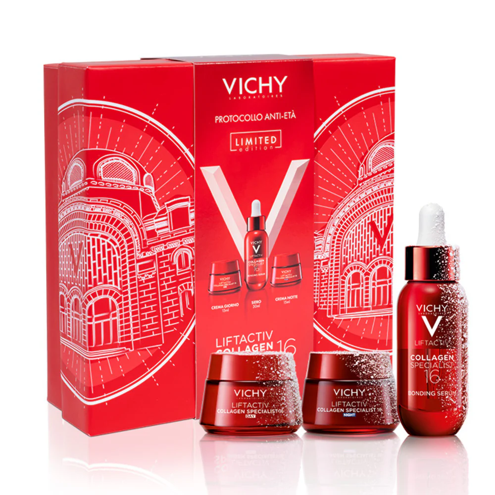 Liftactiv Anti-Aging Protocol Set Liftactiv Collagen Specialist 16 Serum + Dnevna krema + Noćna krema - Set protiv bora, Dnevna krema za lice protiv bora