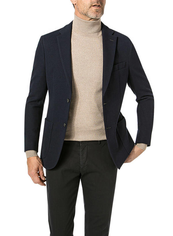 BOGGI MILANO, Sakko, Jersey halbgefüttert, navy