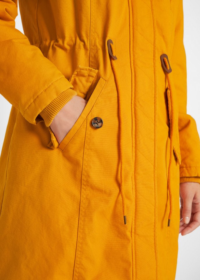 Winterparka mit Fellimitat-Kapuze