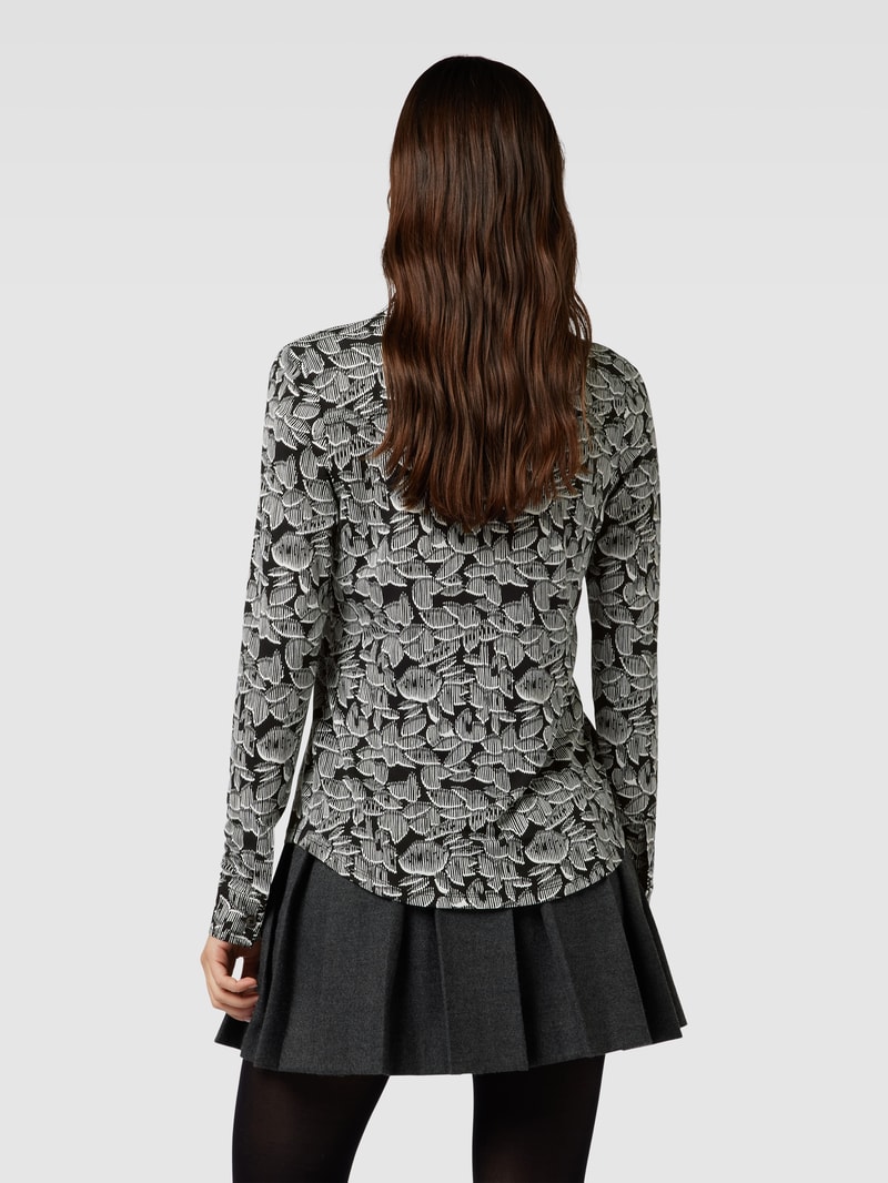 Bluse mit Hemdblusenkragen in black