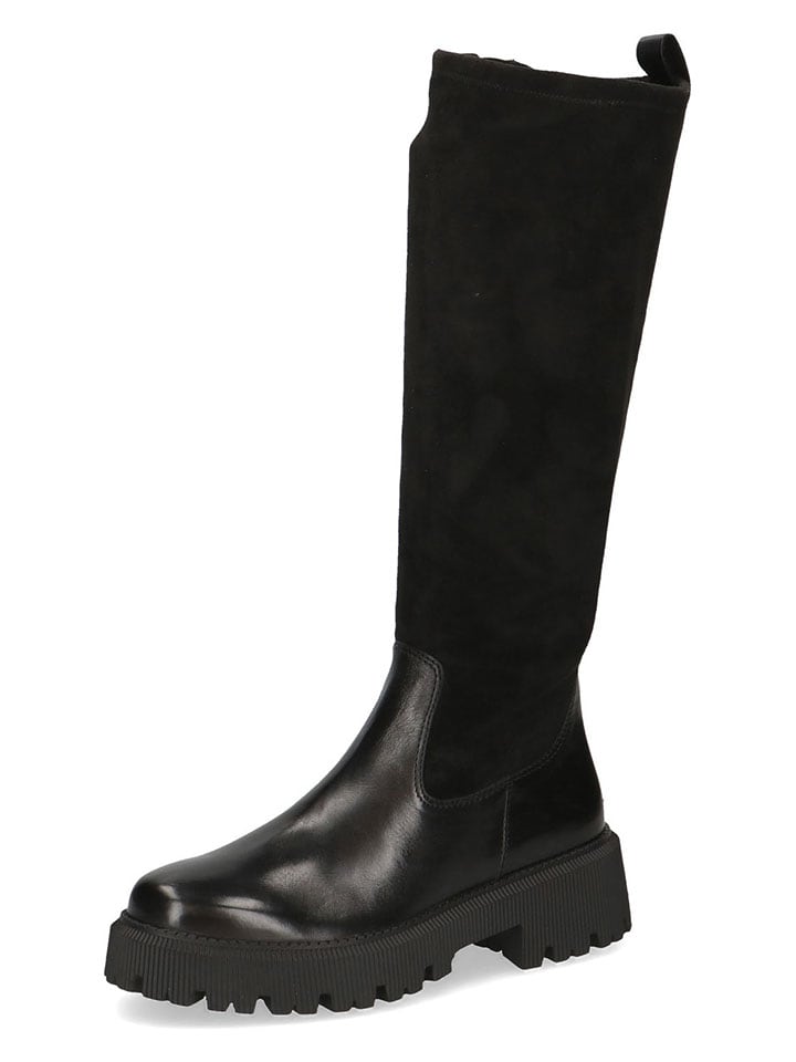 Caprice Leder-Stiefel in Schwarz günstig kaufen
