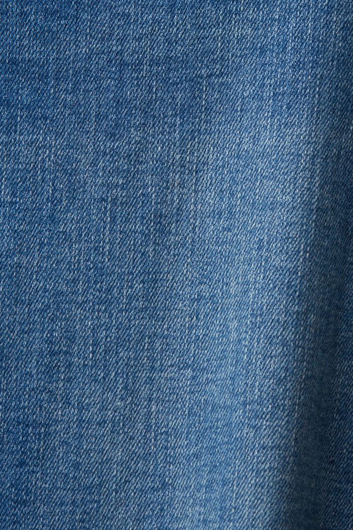 Verkürzte, schmal geschnittene Jeans in Used-Optik