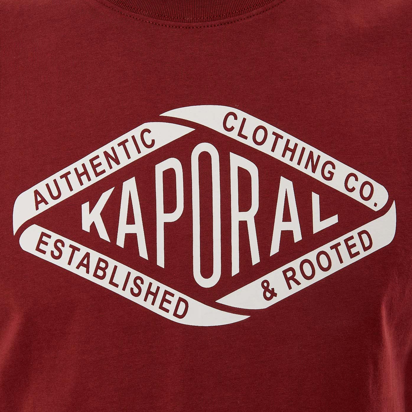 RAZ    T-shirt bordeaux homme 100% coton