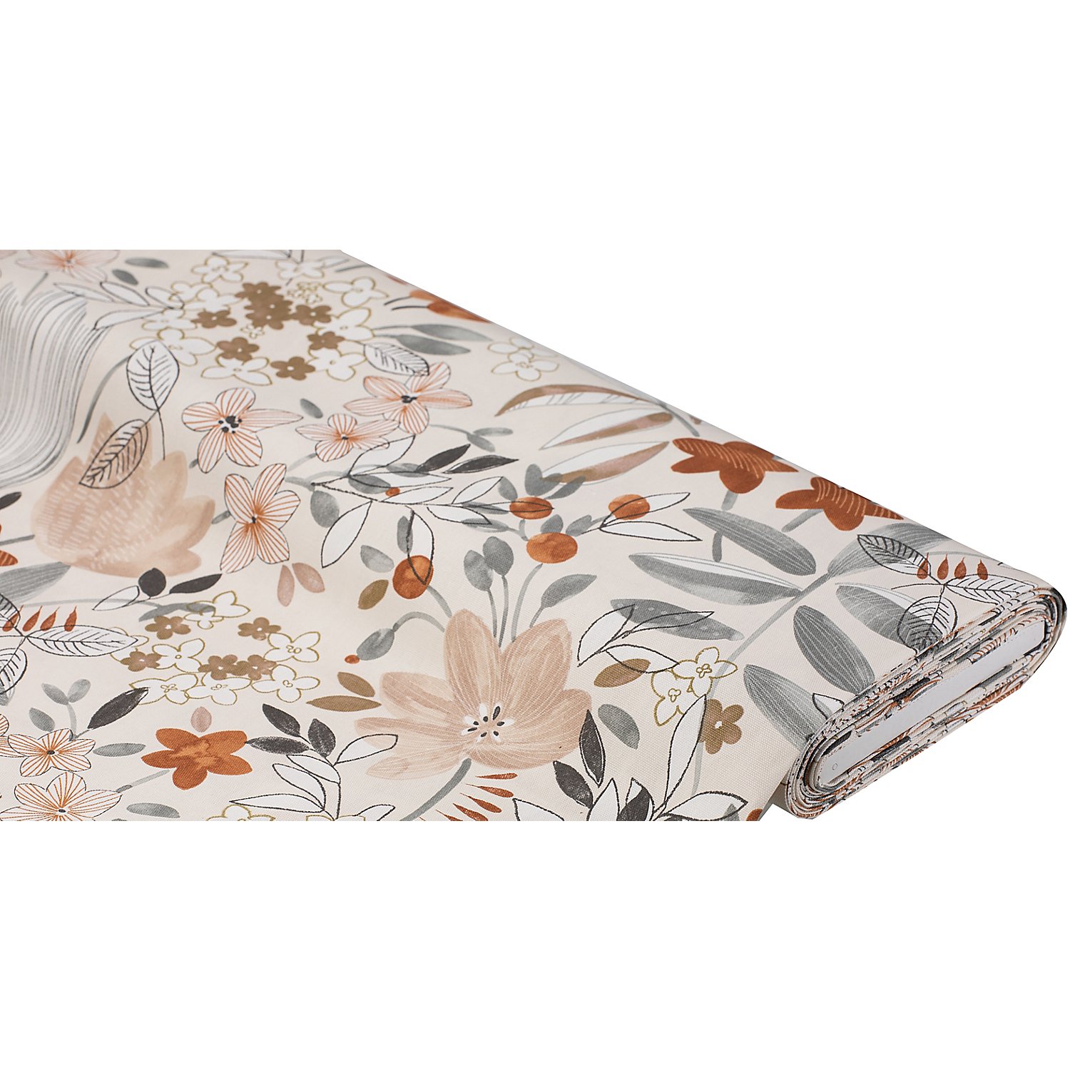 Baumwoll-Canvas mit Blumen 