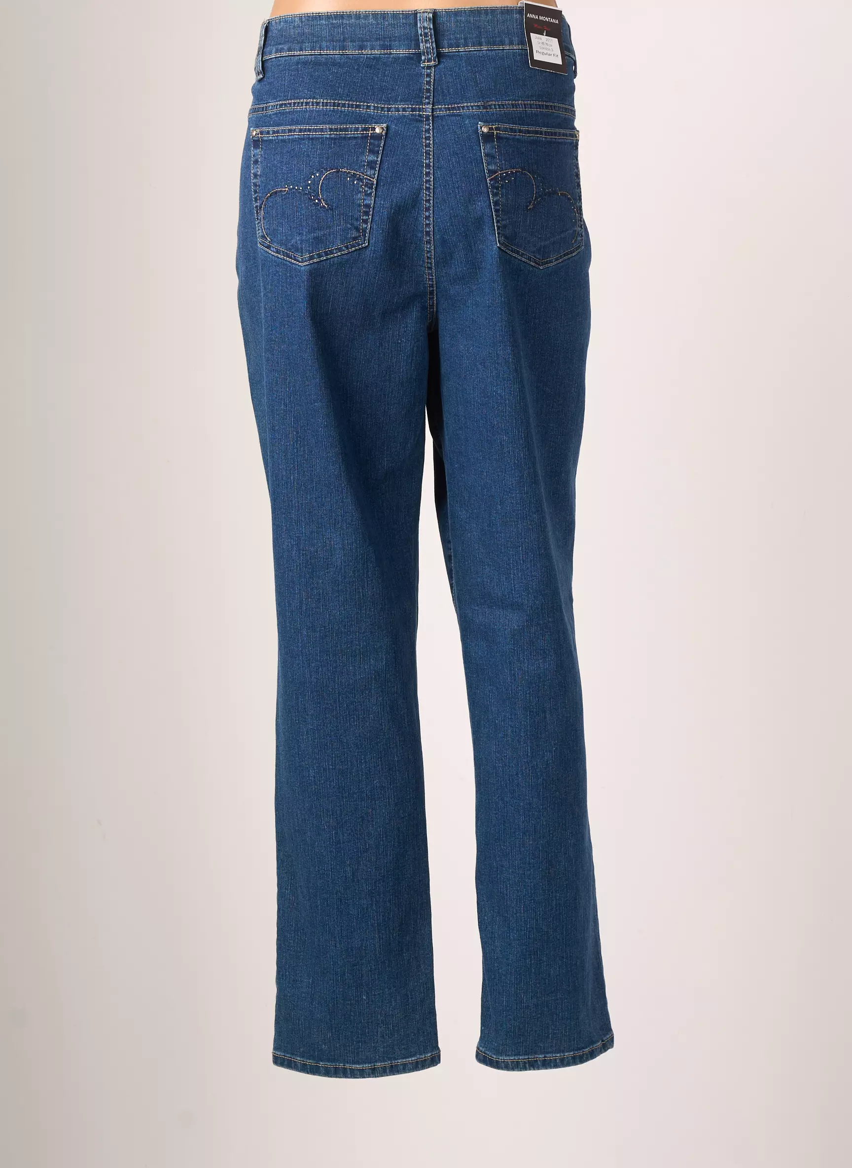 Anna Montana Jeans Coupe Droite Femme couleur bleu
