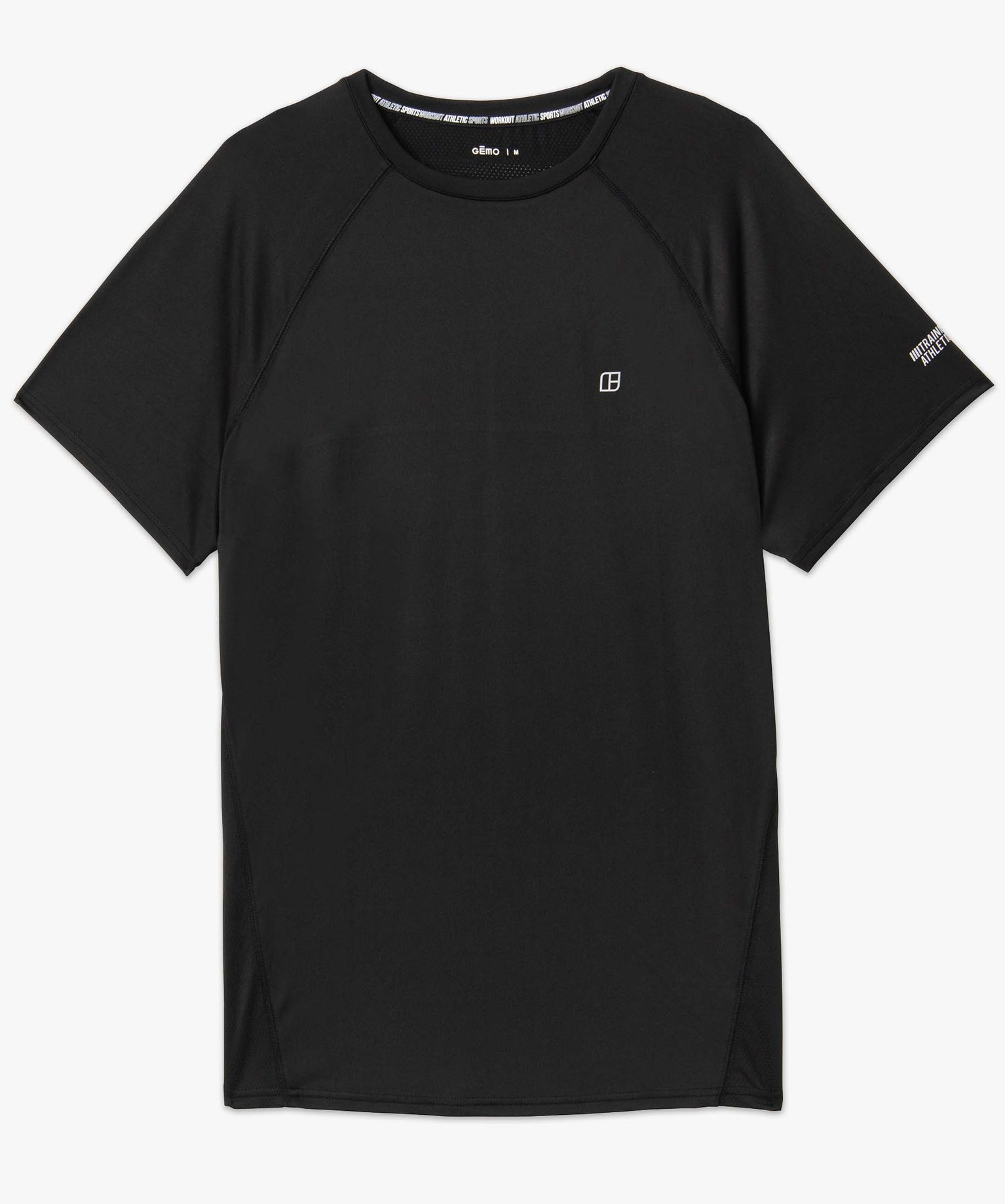 Tee-shirt homme à manches courtes en matière respirante noir | GEMO