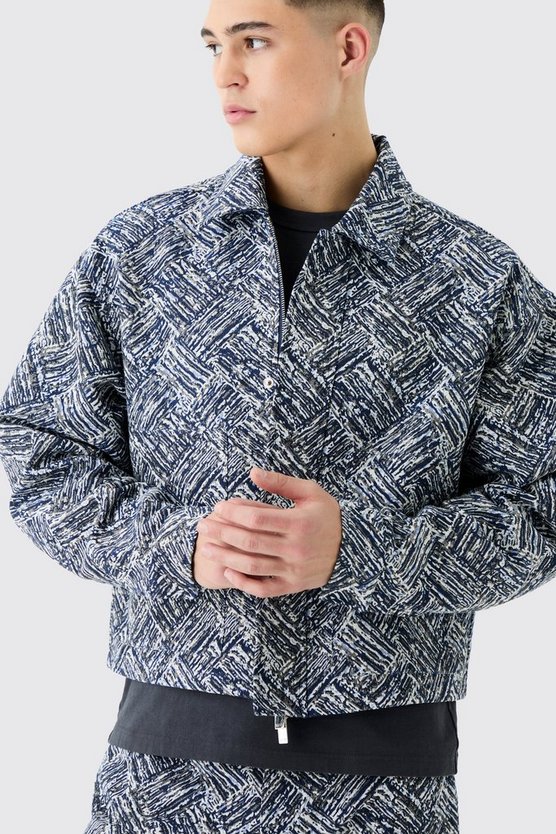 Kastige gemusterte Jacke
