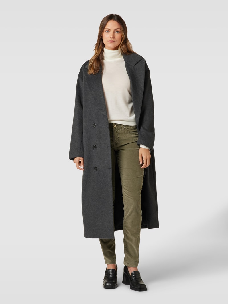 Slim Fit Hose aus Cord mit Reißverschlusstasche in khaki