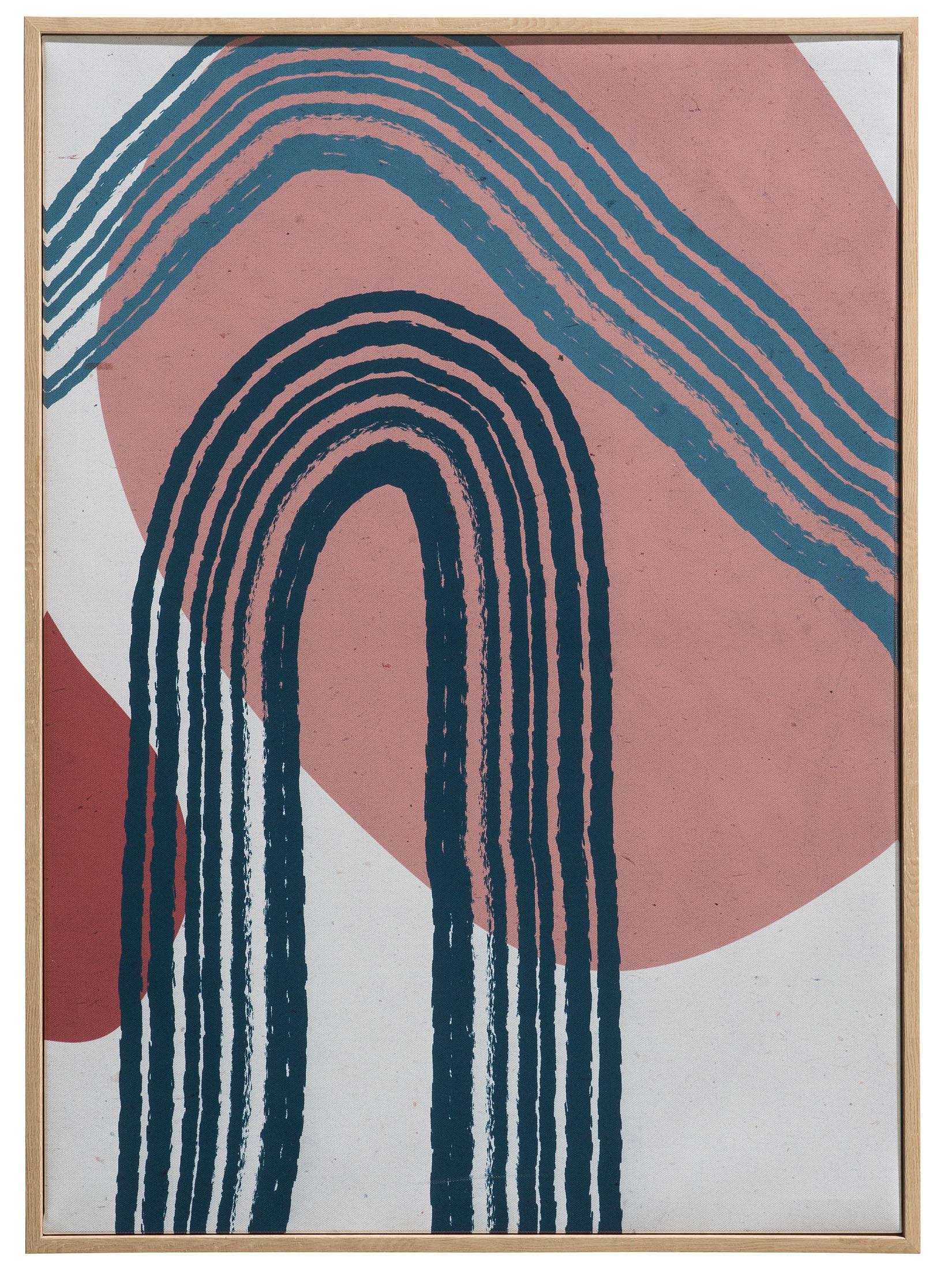 Blue Lines Leinwand-Druck-gerahmt, Multicolor
