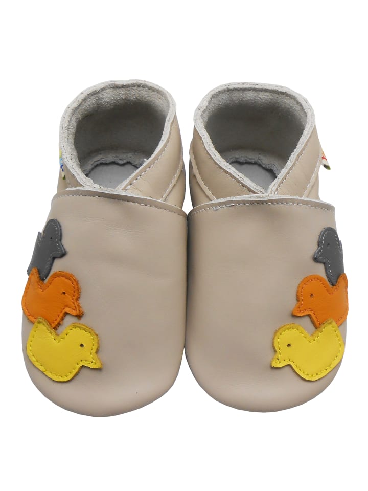 Yalion Leder-Krabbelschuhe 