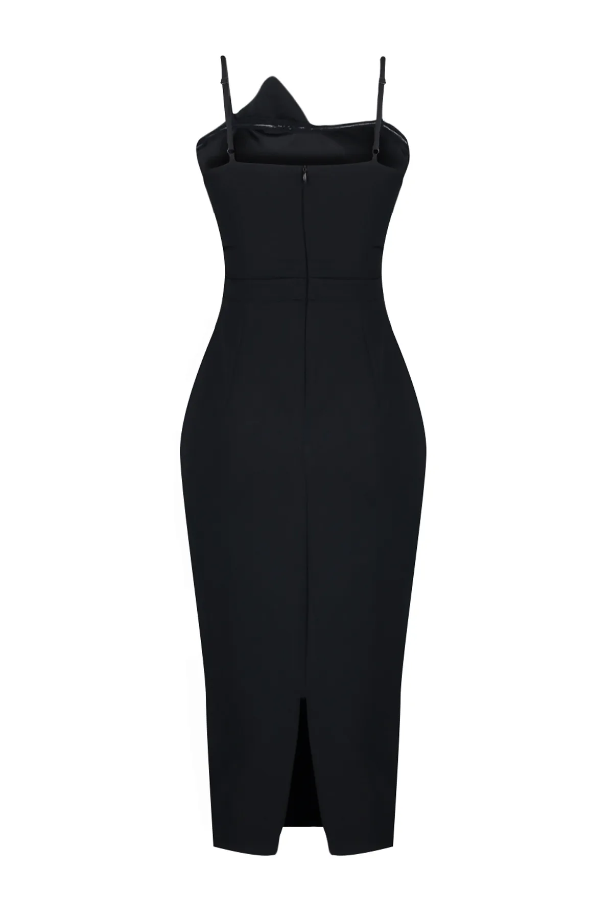 Trendyol Collection  Schwarzes zweireihiges gewebtes Abendkleid TPRSS19FZ0136