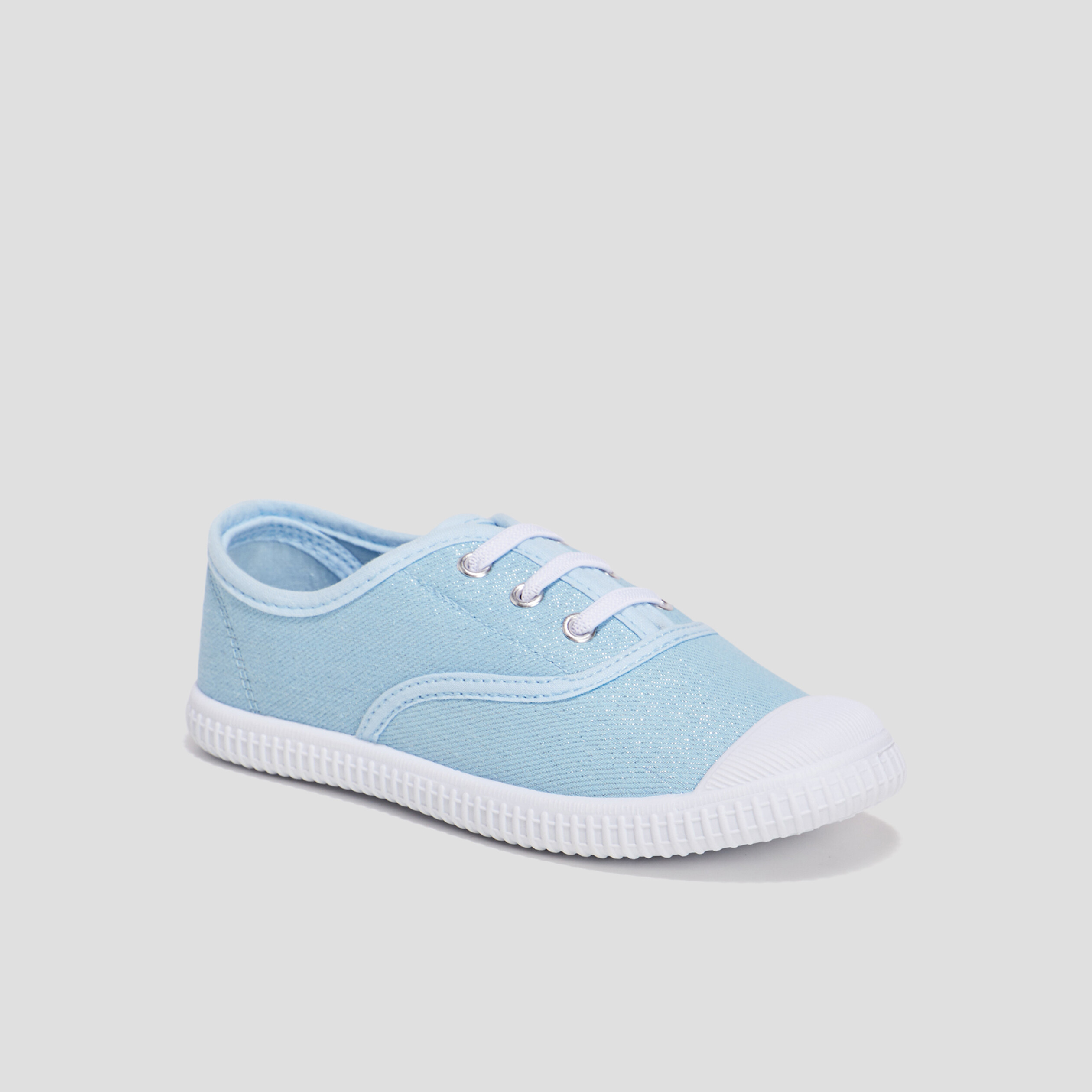 Tennis en toile bleu ciel fille | La Halle