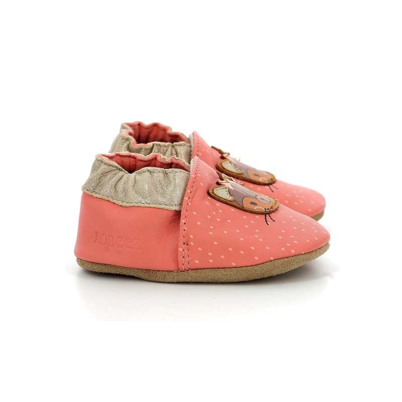 Chaussons cuir tannage vegetal Wheasle Girl