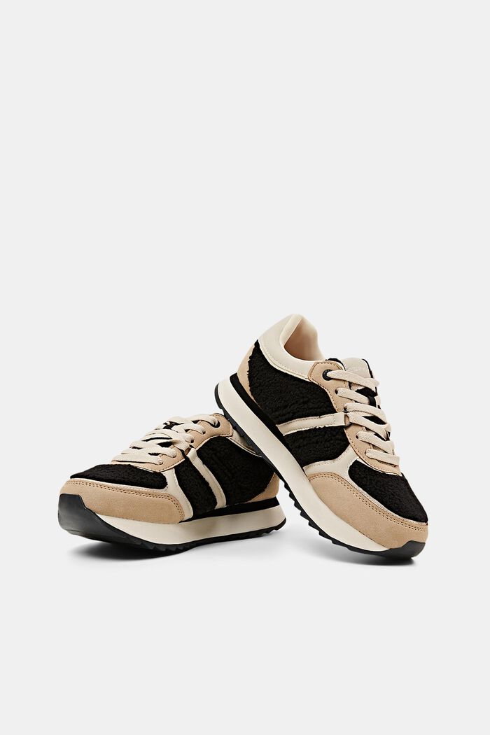 Sneakers in Lederoptik mit Teddyfell