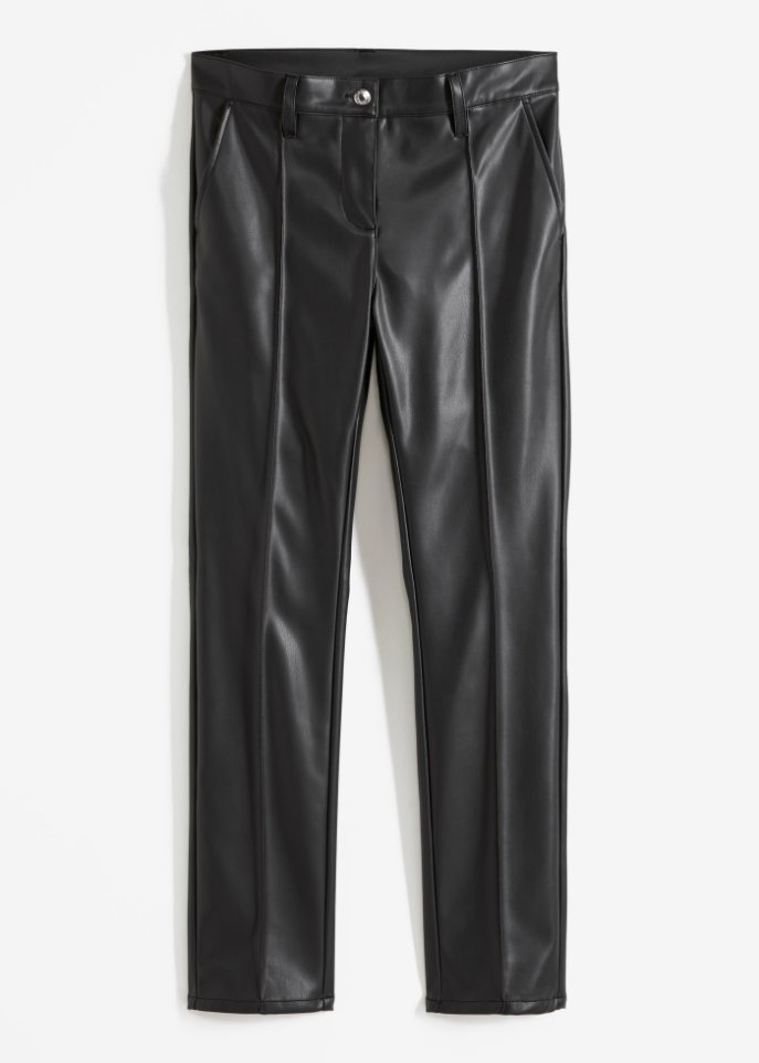 Lederimitat-Hose mit Biesen