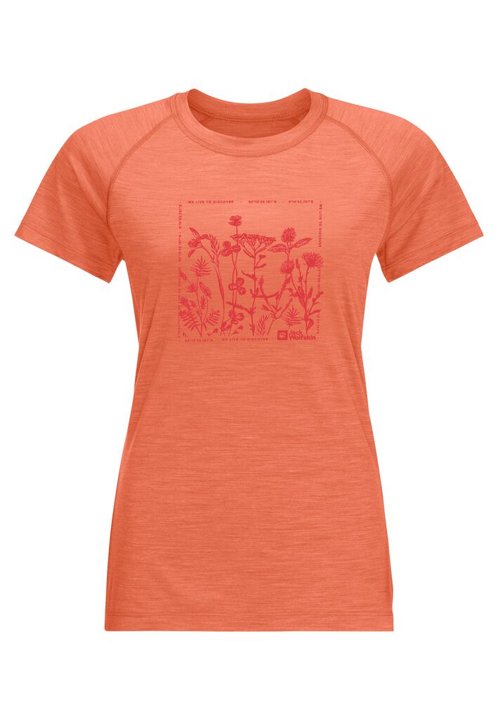 KAMMWEG GRAPHIC S/S W Damen T-shirt aus Merinowolle