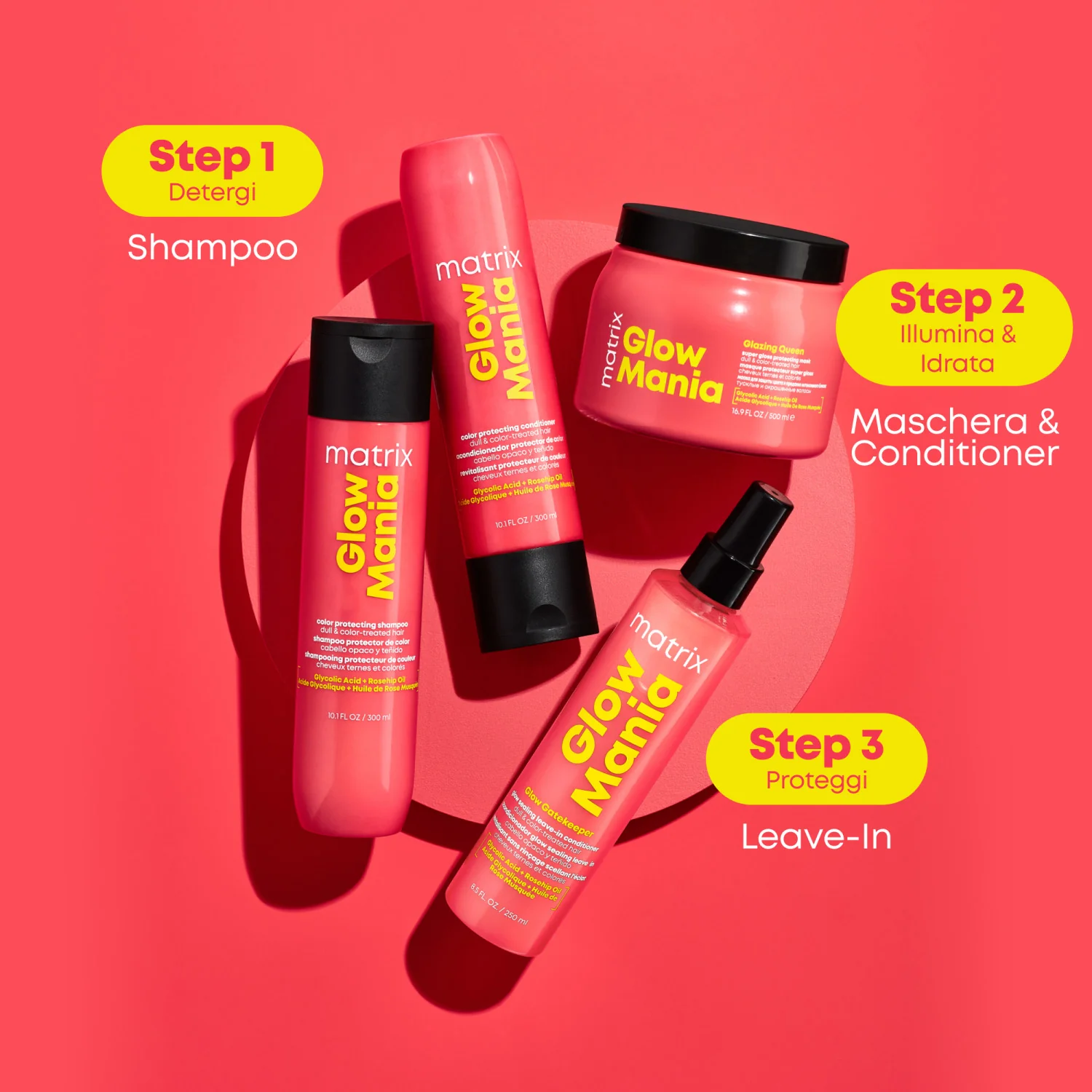 Glow Mania Glow Gatekeeper - Acondicionador sin enjuague que sella el brillo - Laca para peinar y dar acabado al cabello, spray protector del calor