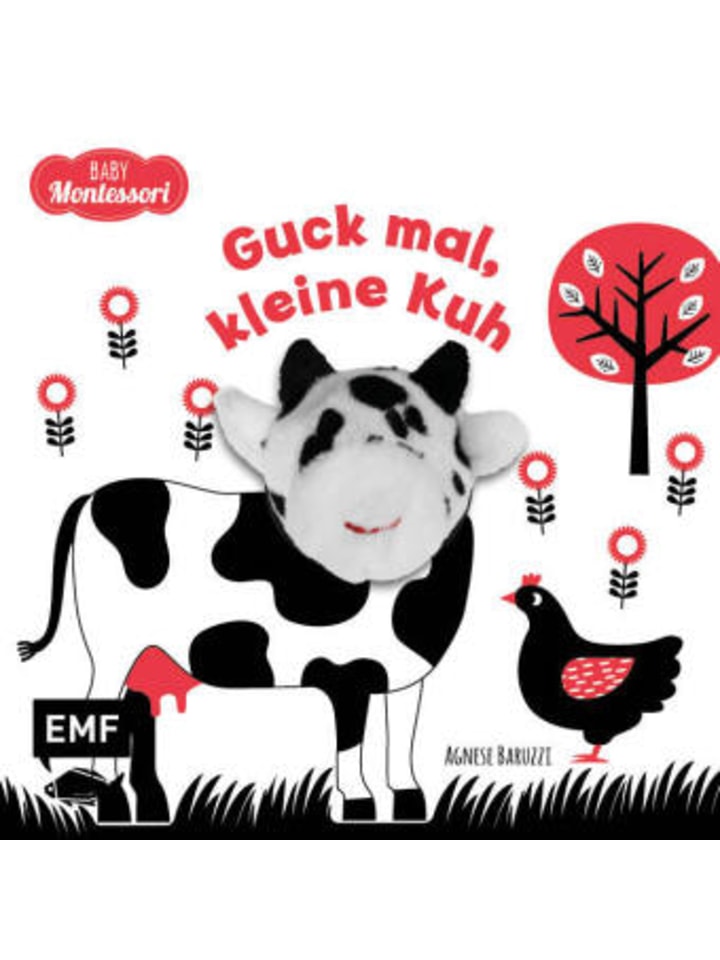 Michael Fischer Buch - Kontrastbuch für Babys mit Fingerpuppe: Guck mal, kleine Kuh günstig kaufen onesize