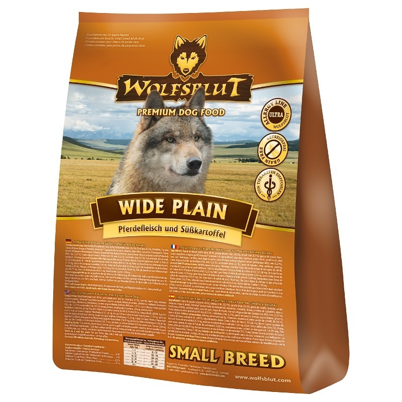 WOLFSBLUT Hundetrockenfutter WOLFSBLUT Small Breed Wild Plain Pferdefleisch und Süßkartoffel 2x2 kg