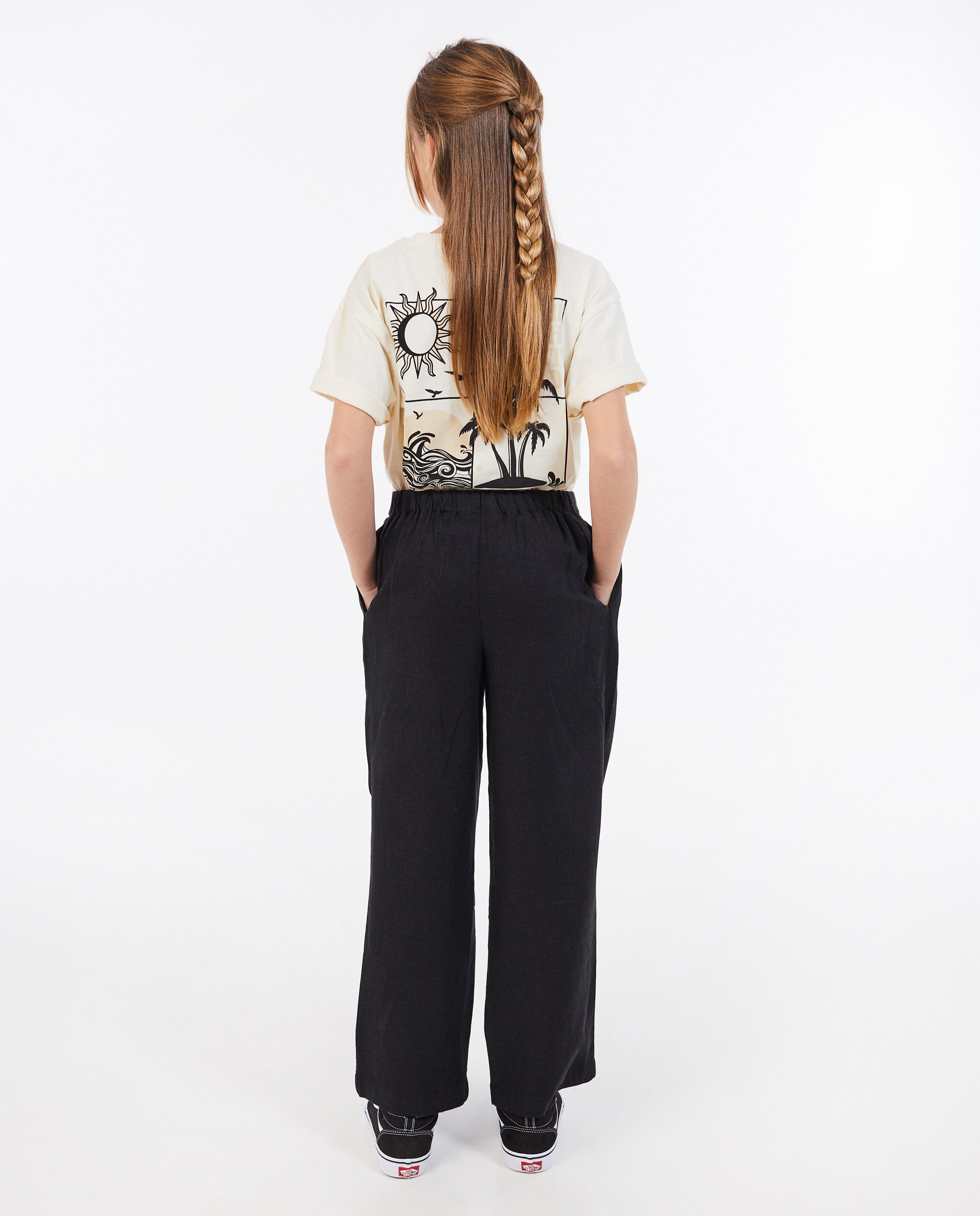 Pantaloni negri din amestec de in Fish & Chips