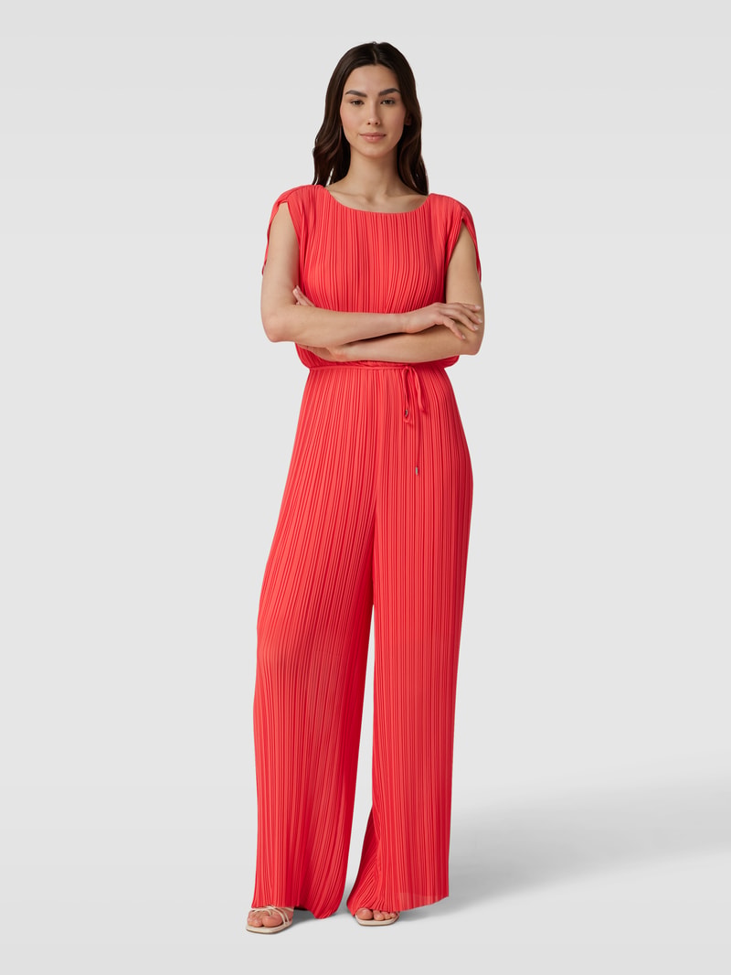 Jumpsuit mit Streifenmuster in rot