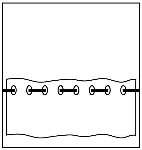 Scheibengardine Blüten, Stickereien Plauen, Durchzuglöcher (1 St), transparent, Voile, veredelt mit echter Plauener Spitze Stickerei