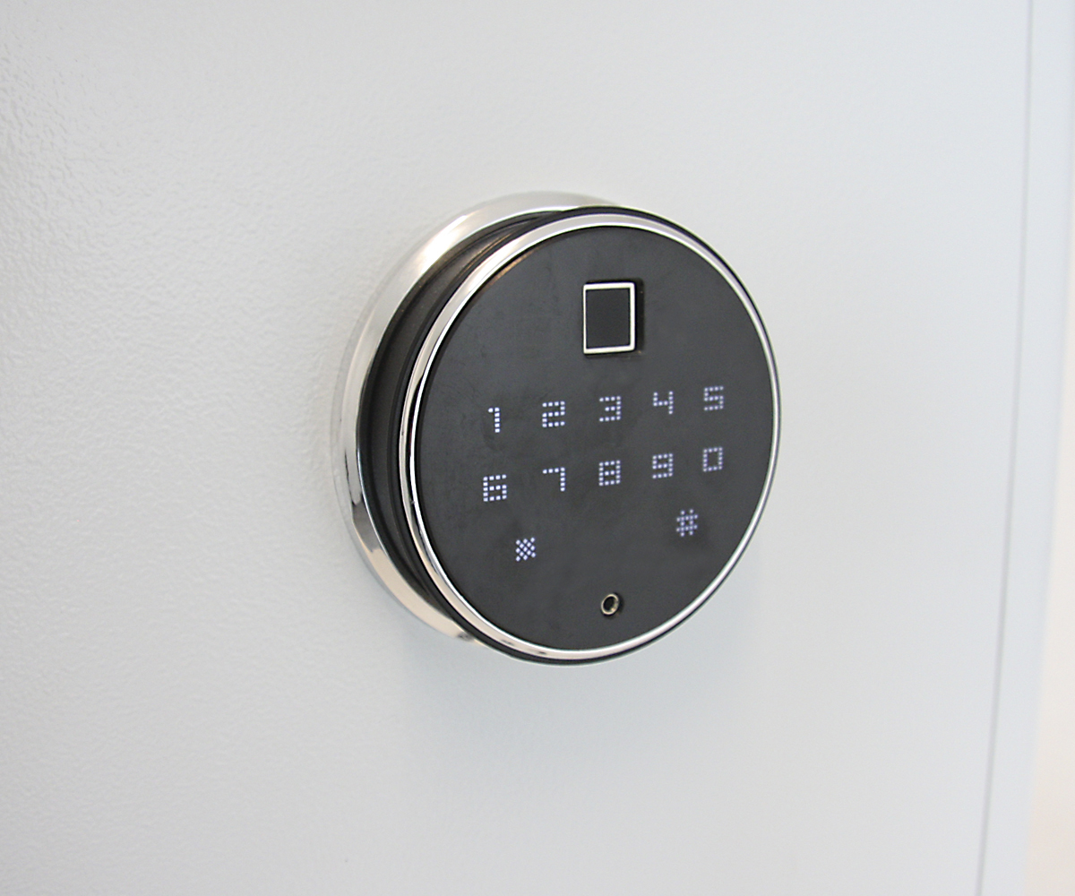 Basi Elektronik-Möbel-Tresor - mySafe Premium 350 - Code/Fingerprint - Weiß