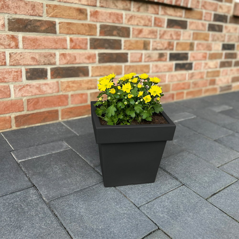 Powertec Garden Pflanztopf „Vigo“ eckig - 14,0 L Anthrazit