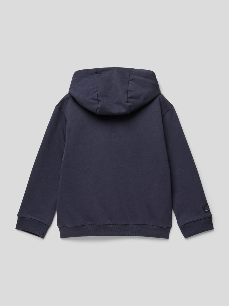 Hoodie mit Statement-Stitching in marineblau