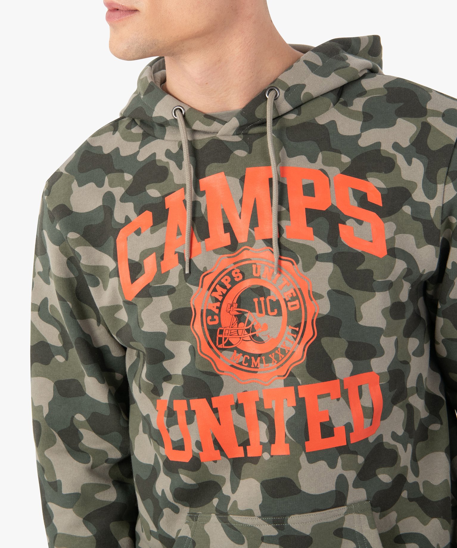 Sweat homme à capuche avec motif XXL – Camps United kaki | GEMO