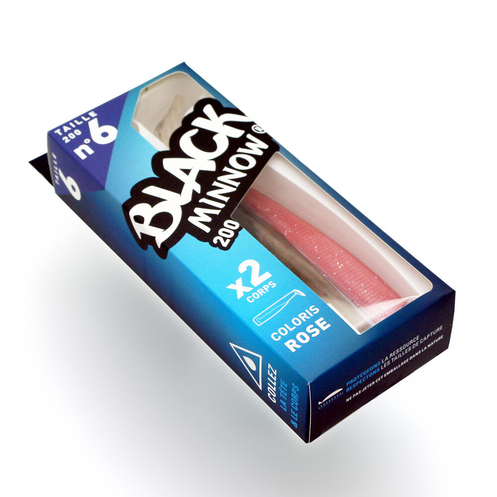 Fiiish Softbait, schwarzer Minnow-Körper, 200 g, 20 cm (x2)