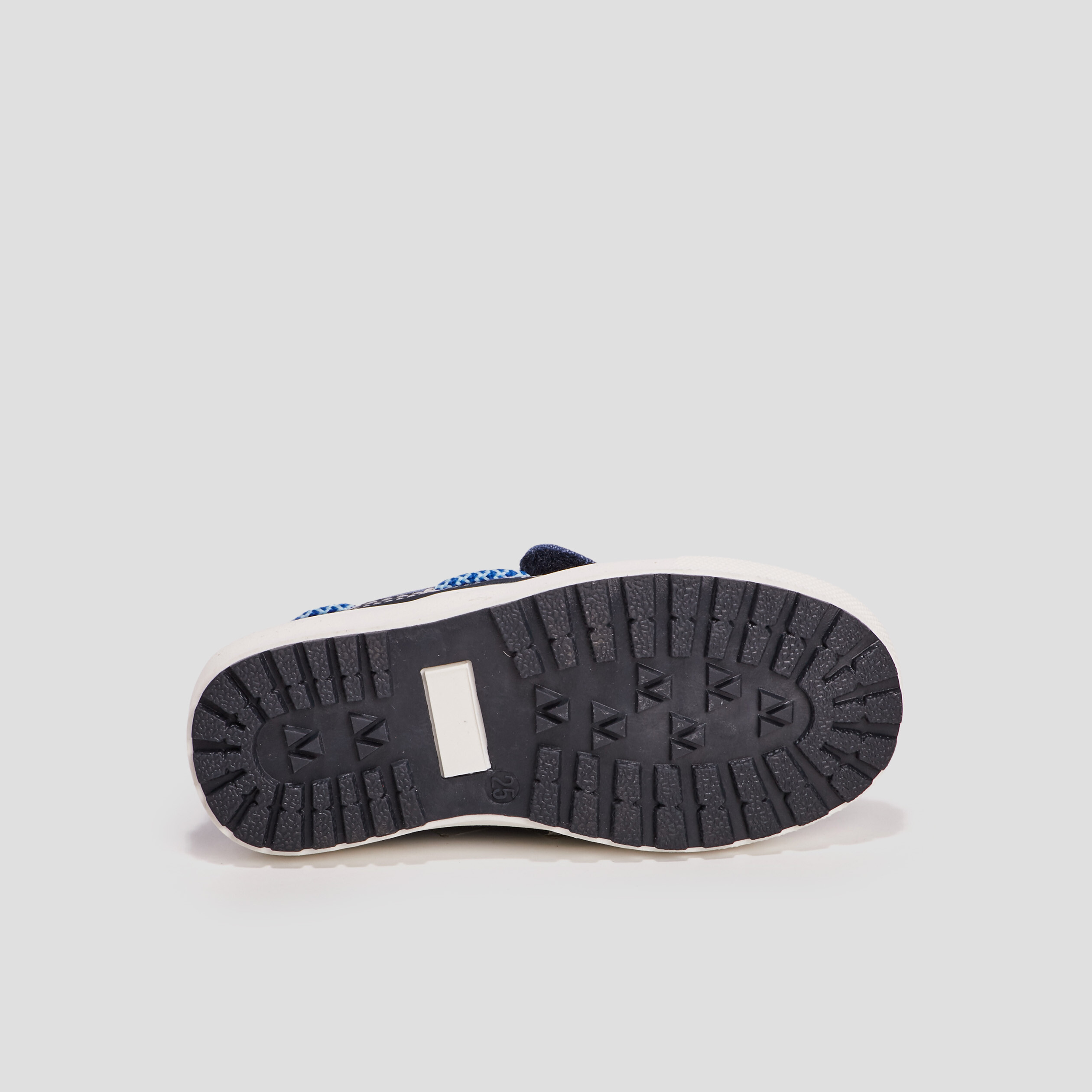 Chaussures bateau en toile à scratch bleu garçon | La Halle