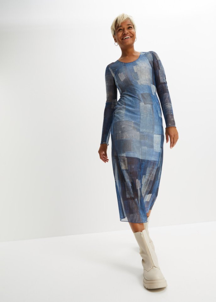 Maxikleid in Patch-Optik
