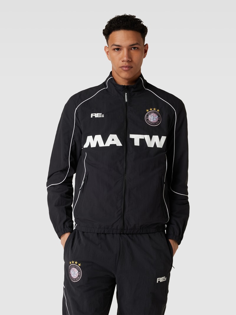 Trainingsjacke mit Statement-Print - MATW x REVIEW Drop 10 in schwarz
