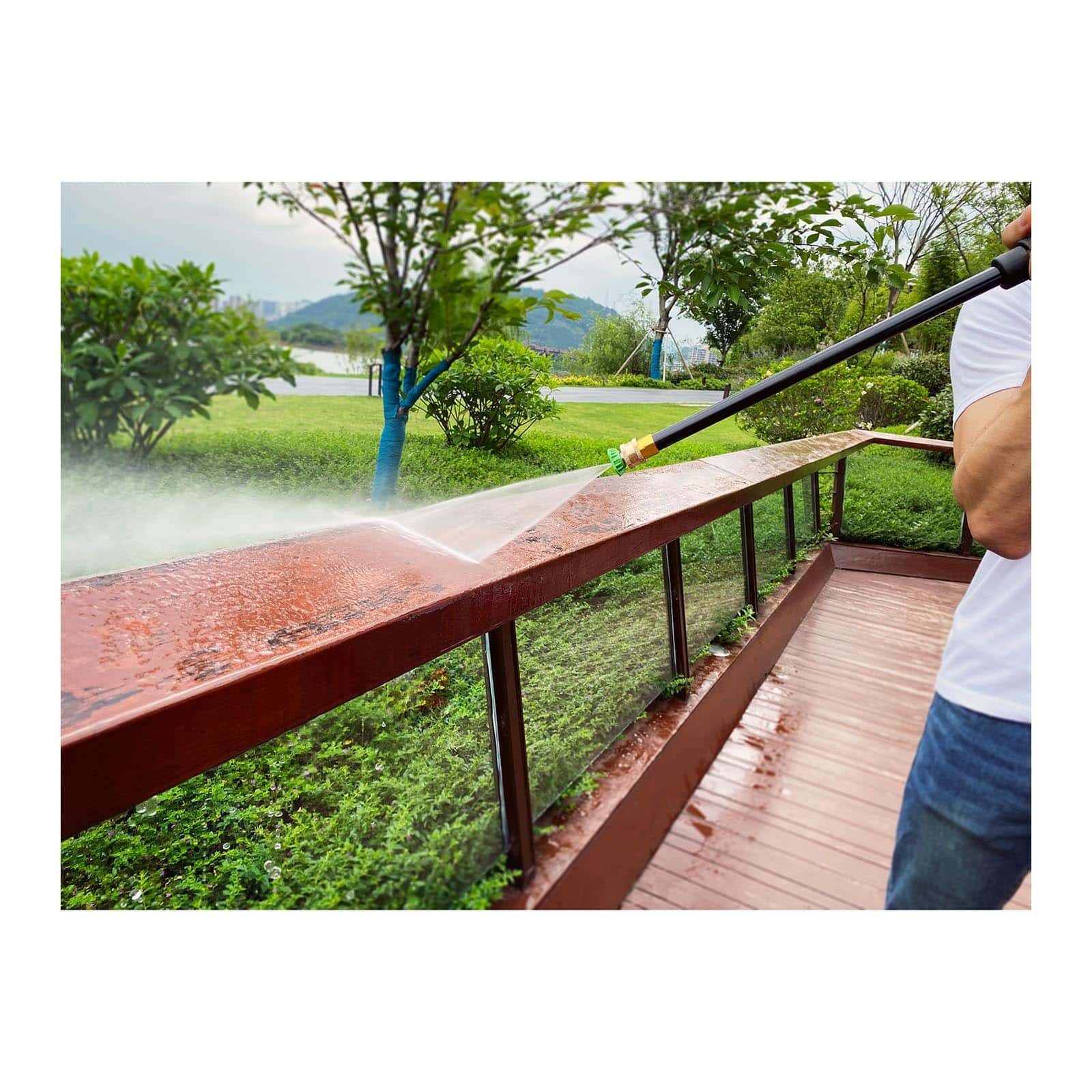 Hillvert Hochdruckreiniger Hochdruckreiniger Flächenreiniger Terrassenreiniger 2200 W 150 bar 10