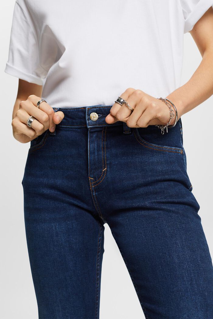Stretchjeans mit geradem Bein, Baumwollmix