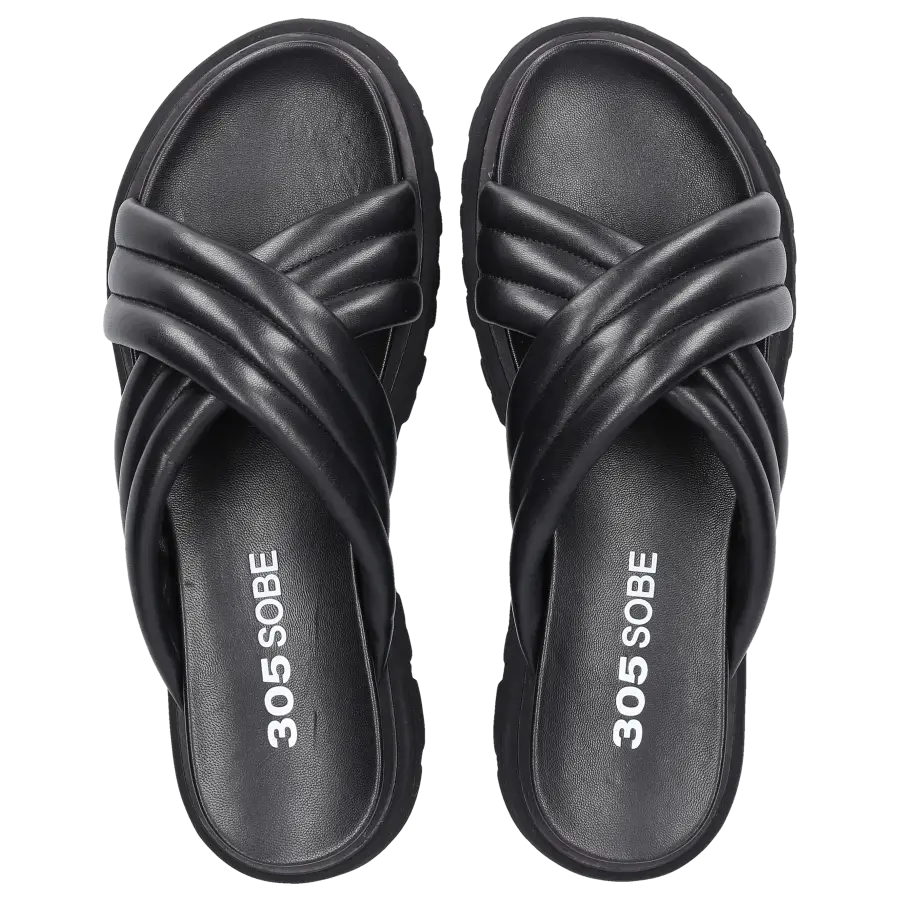 305 SOBE - Sandalen INA Kalbsleder - schwarz