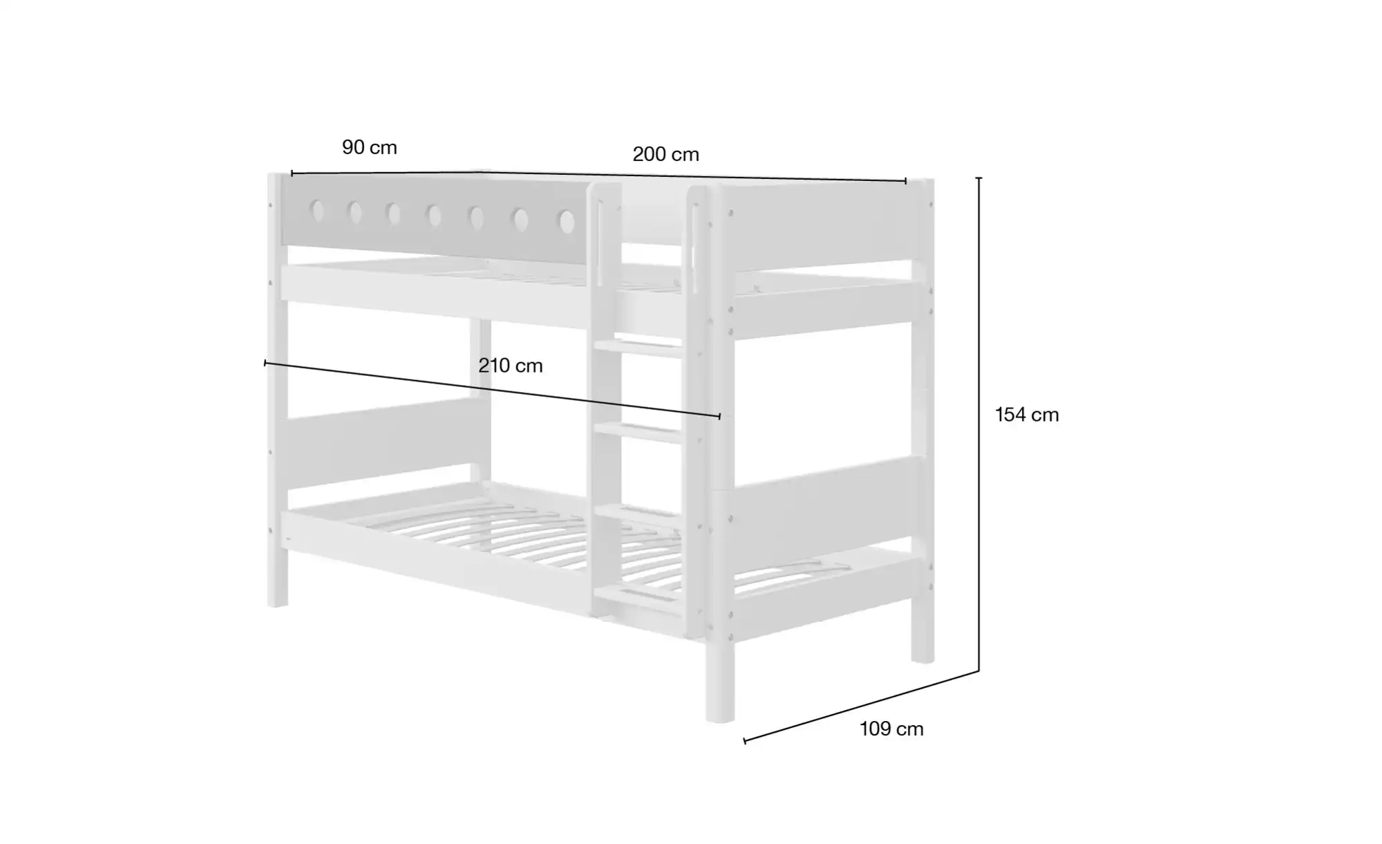 FLEXA Etagenbett Flexa White