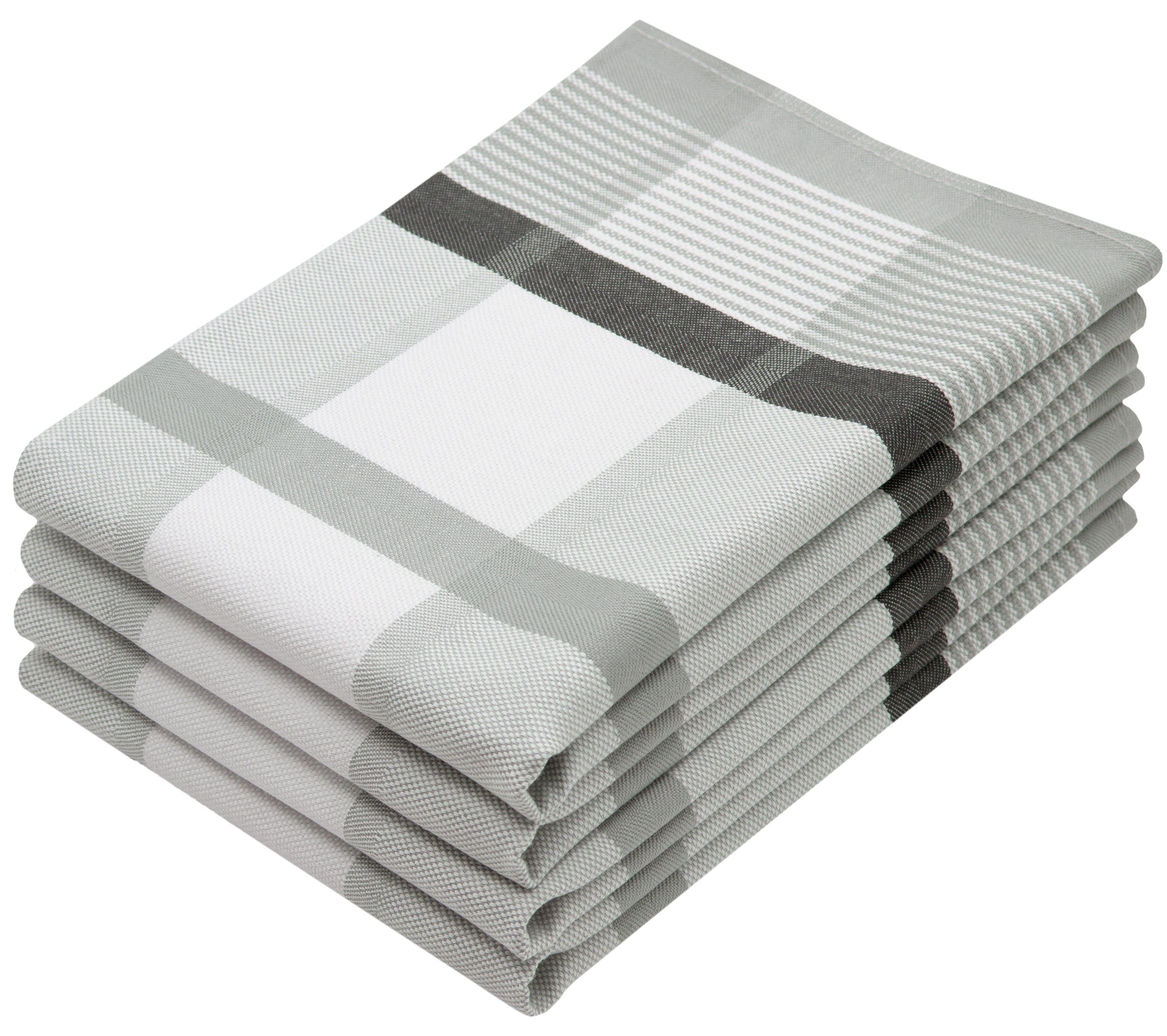 ZOLLNER Geschirrtuch, (Spar-Set, 4-tlg), vom Hotelwäschespezialisten, 50 x 70 cm, 100% Baumwolle, vom Hotelwäschespezialisten