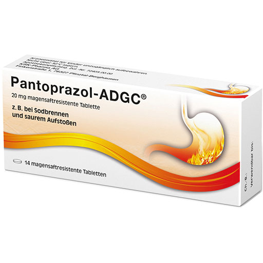 PANTOPRAZOL ADGC 20 mg magensaftres.Tabletten  14 St  Tabletten, magensaftresistent