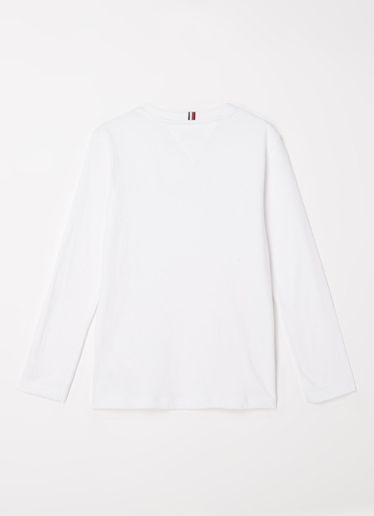 Tricou Tommy Hilfiger Essential cu mânecă lungă și imprimeu cu logo