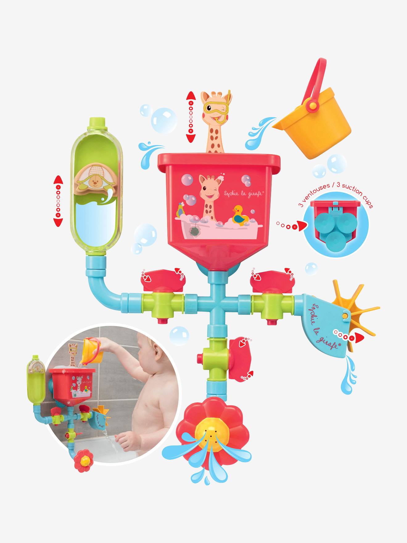 Tuyaux folies Sophie la Girafe VULLI rouge