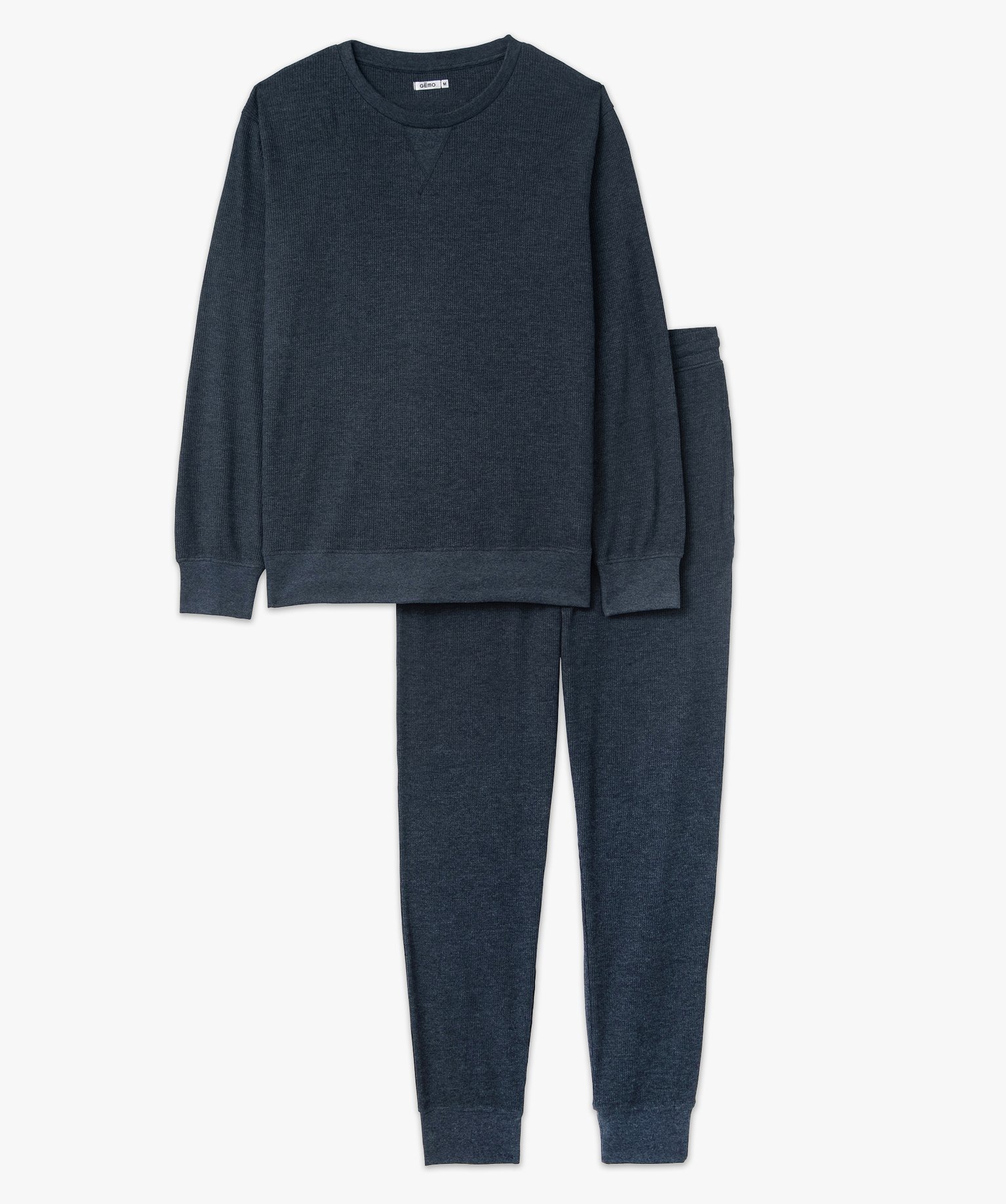 Pyjama à manches longues homme marine | GEMO