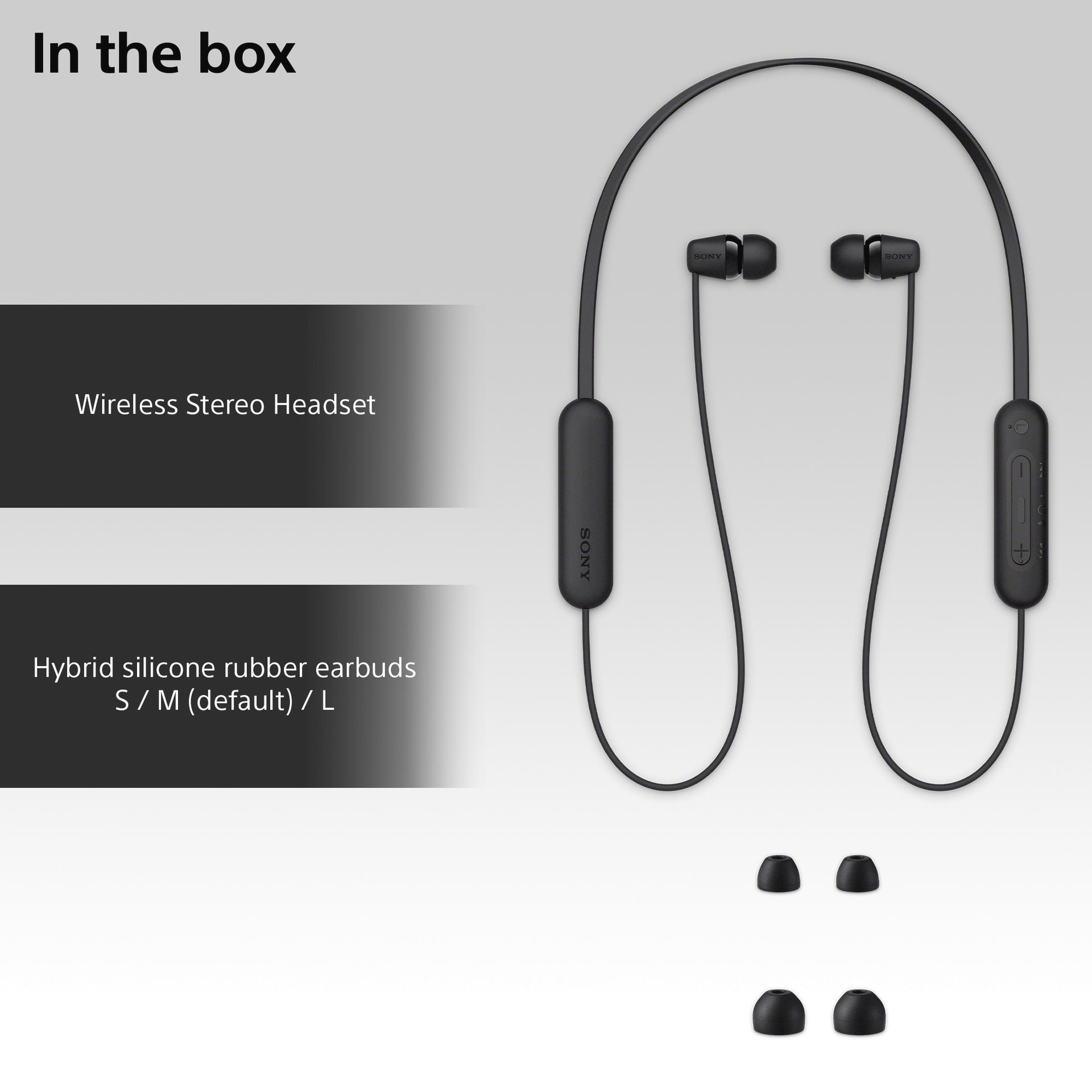 Sony In-Ear Kopfhörer WI-C100 In-Ear-Kopfhörer (Sprachsteuerung)