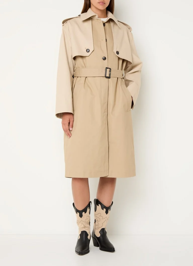 bas&sh Polar trenčmētelis ar jostu un sānu kabatām