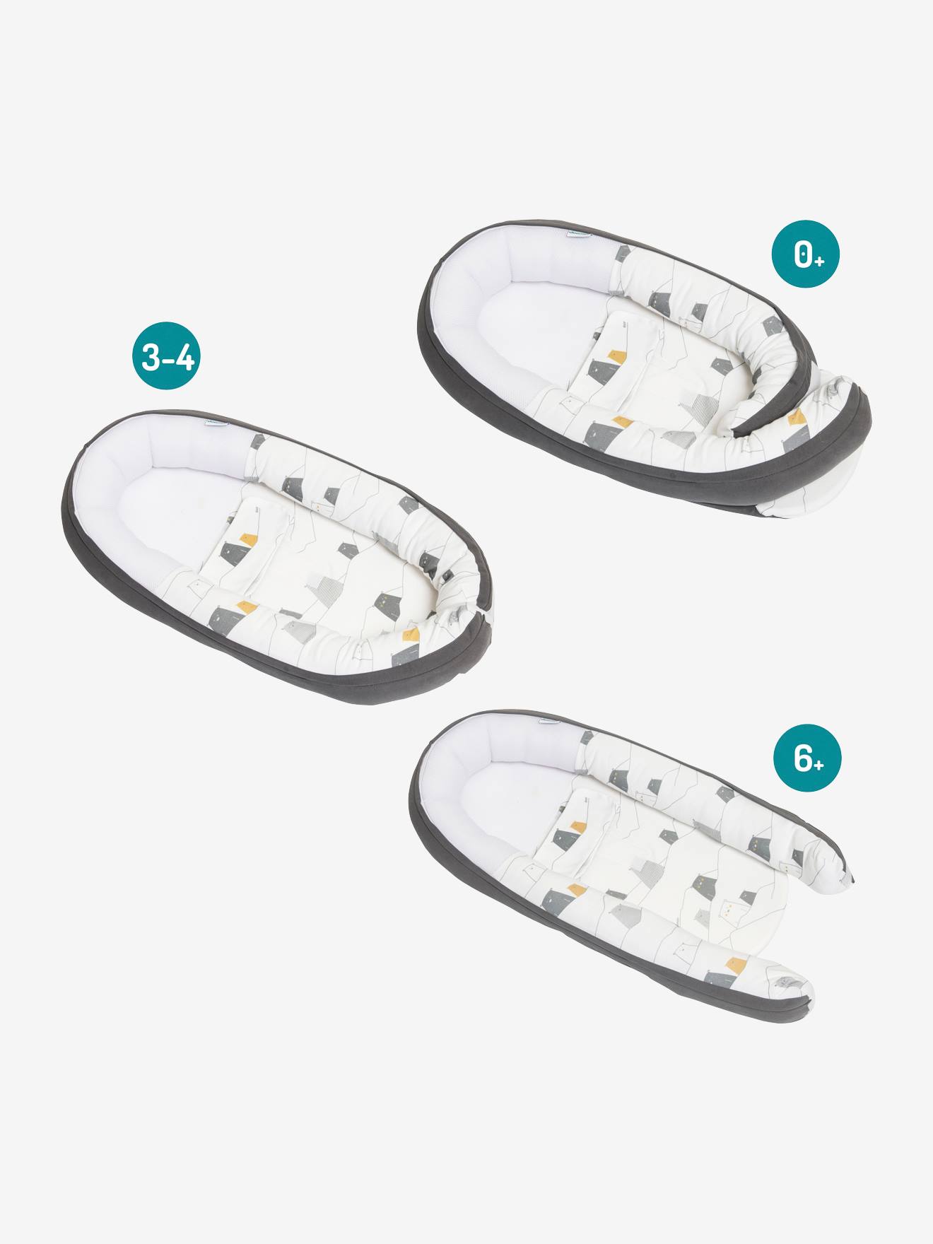 Réducteur de lit évolutif BABYMOOV Doomoo Cocoon bear grey