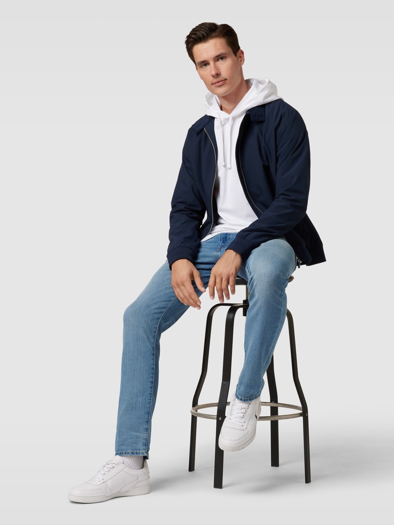 Hoodie mit Logo-Stitching in weiß