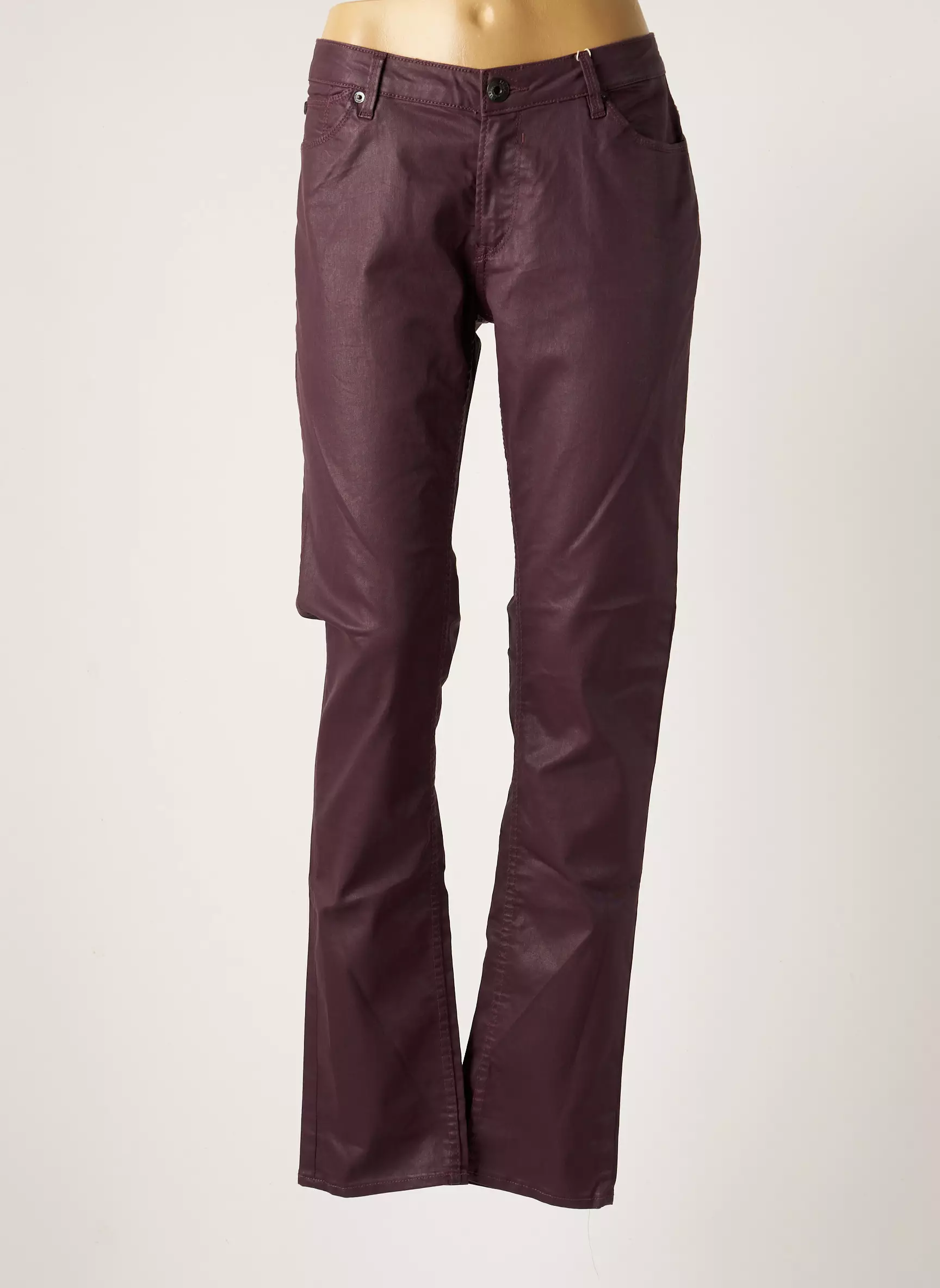 Garcia Pantalons Slim Femme couleur violet